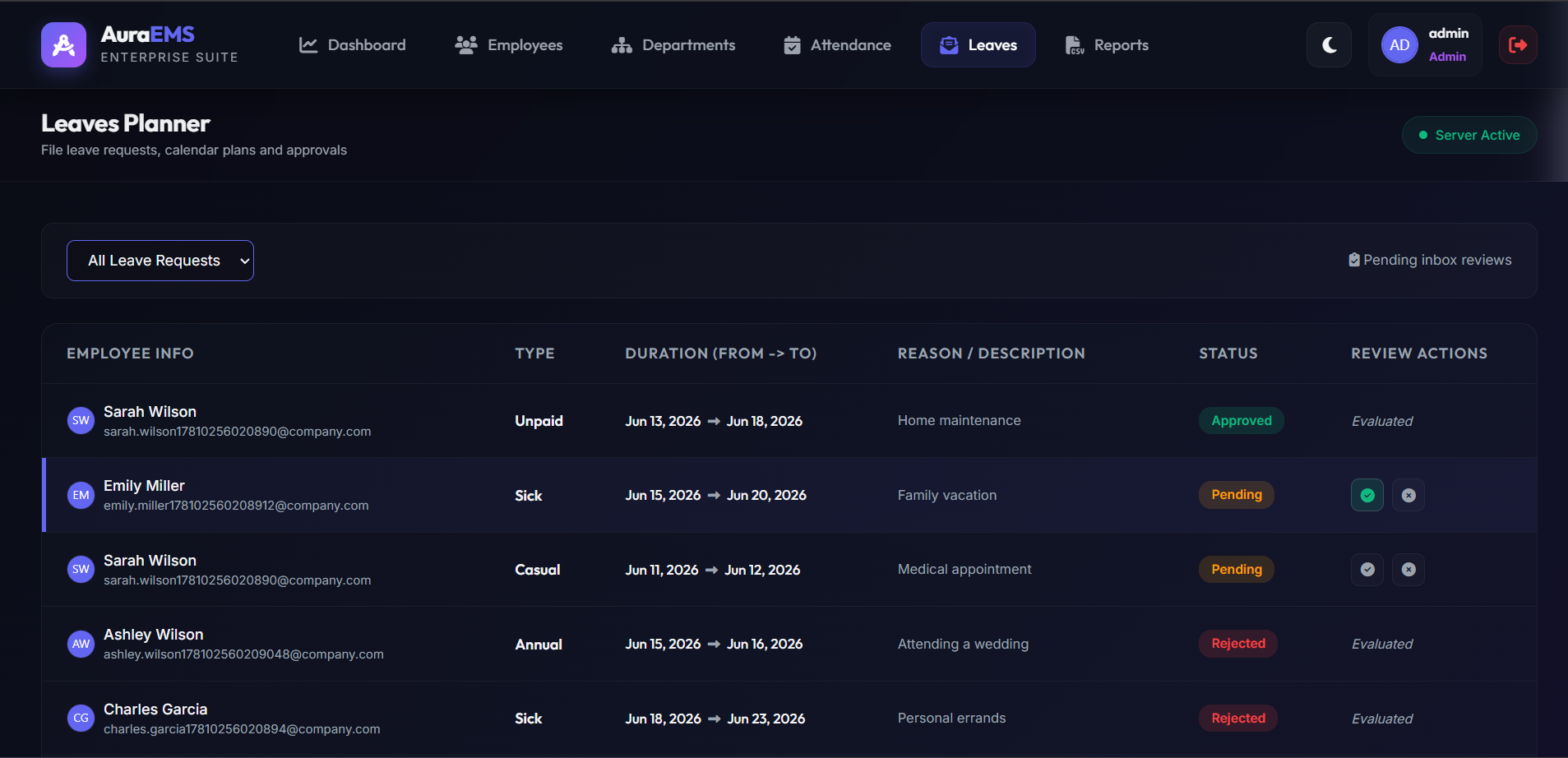 AuraEMS Screenshot